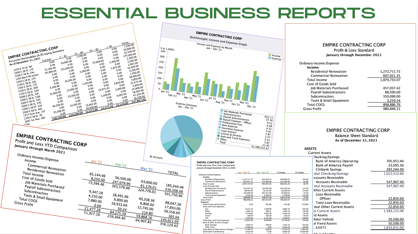 Small Business Bookkeeping - Essential Reports